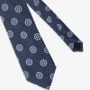 Cravatta herringbone stampa cerchio avion
