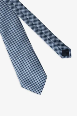 Cravatta jacquard disegno cashmere azzurro