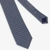 Cravatta jacquard micro cerchio blu