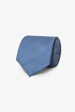 Cravatta jacquard micro fantasia cielo