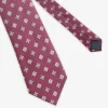 Cravatta jacquard micro fantasia bordeaux