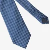 Cravatta jacquard micro fantasia blu