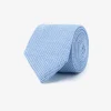 Cravatta jacquard micro fantasia celeste
