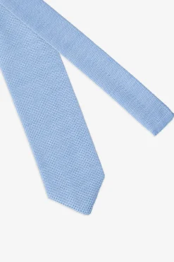 Cravatta jacquard micro fantasia celeste
