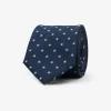 Cravatta jacquard microfiore all over blu