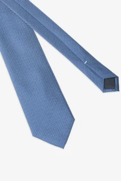 Cravatta micro fantasia azzurro