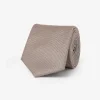 Cravatta microfantasia beige
