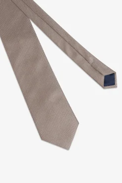 Cravatta microfantasia beige