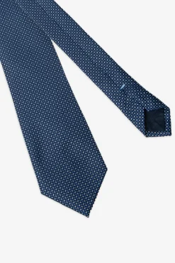 Cravatta microfantasia navy