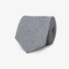 Cravatta misto lino grigio