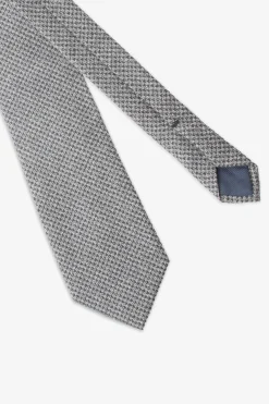 Cravatta pied de poule grigio