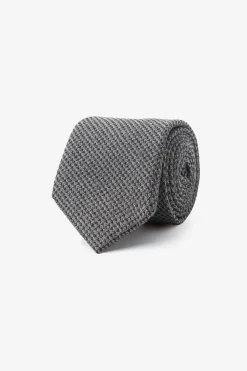 Cravatta pied de poule grigio