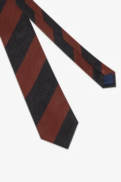 Cravatta riga diagonale coccio