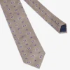 Cravatta stampa macro cerchio beige