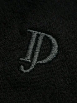 Felpa full zip con cappuccio nera