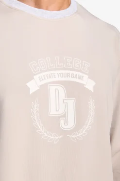 Felpa girocollo con logo DNJ mastice