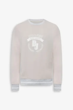 Felpa girocollo con logo DNJ mastice