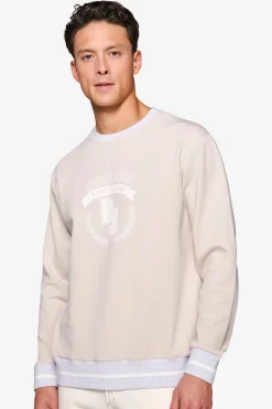 Felpa girocollo con logo DNJ mastice