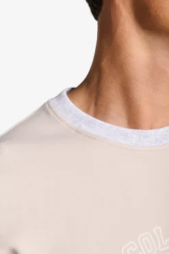 Felpa girocollo con logo DNJ mastice