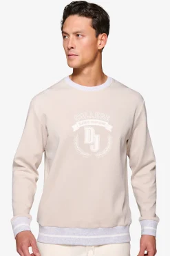 Felpa girocollo con logo DNJ mastice