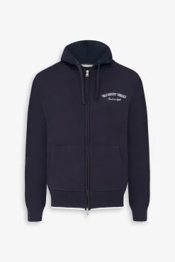 Felpa logata full zip DNJ blu