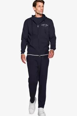Felpa logata full zip DNJ blu