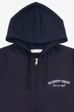 Felpa logata full zip DNJ blu