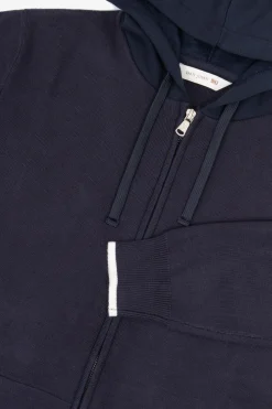 Felpa logata full zip DNJ blu