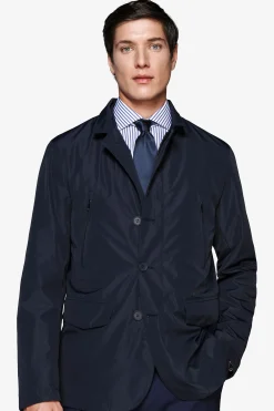 Field jacket tecnica blu