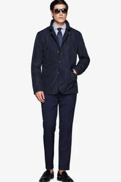 Field jacket tecnica blu