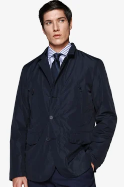Field jacket tecnica blu