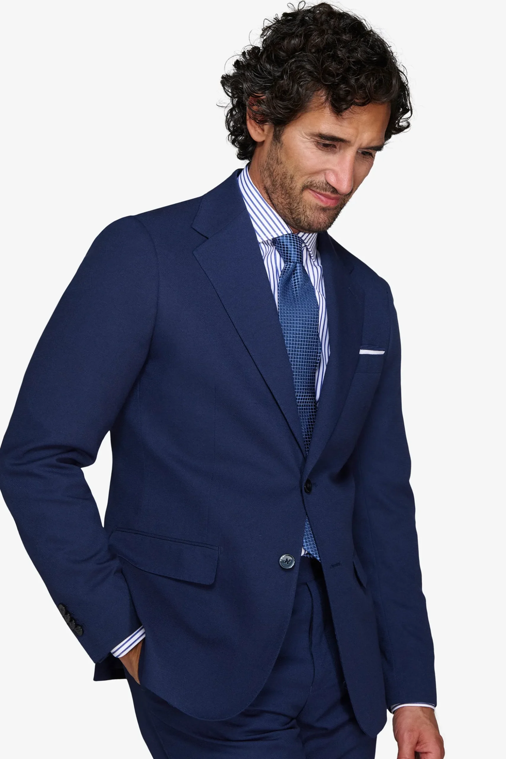 Giacca armaturata blu slim