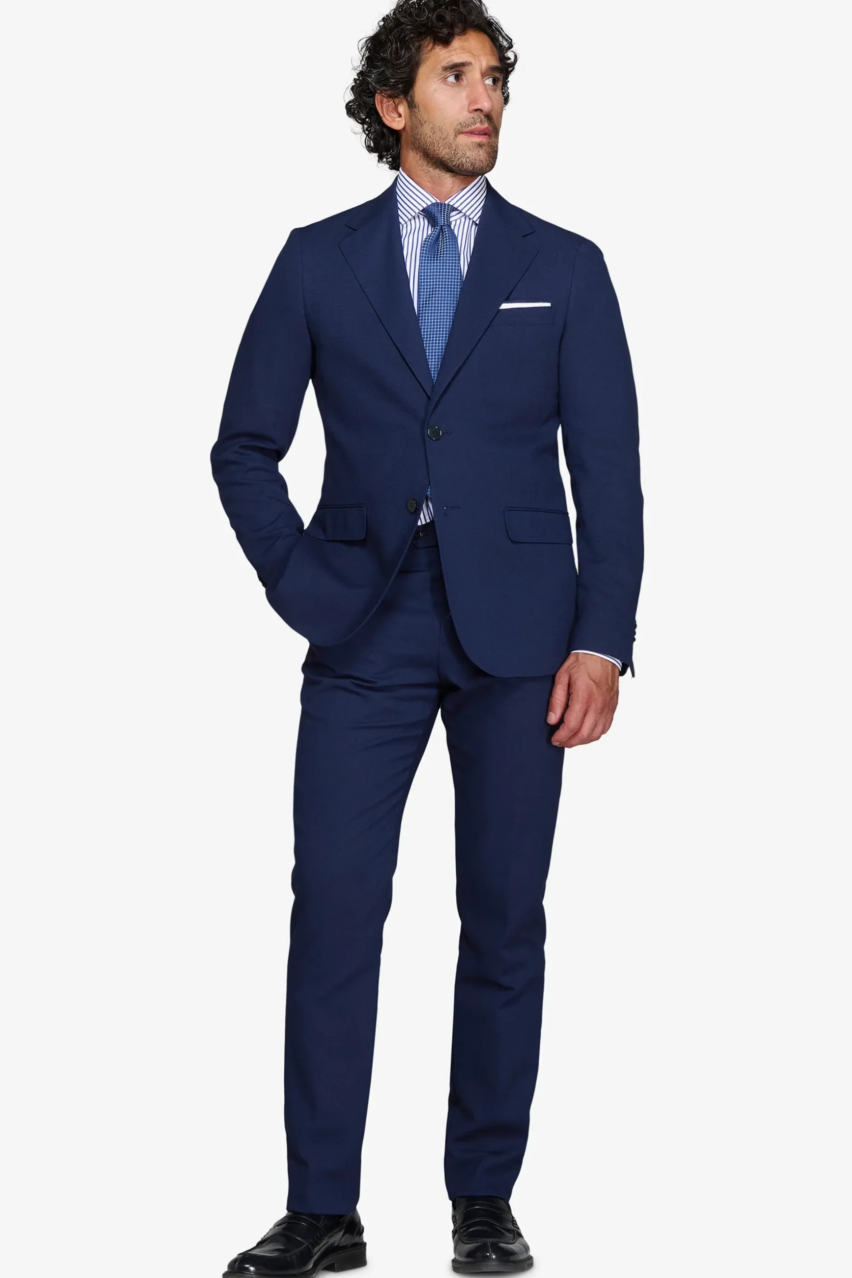 Giacca armaturata blu slim