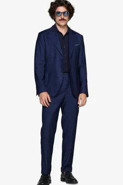 Giacca effetto denim blu scuro