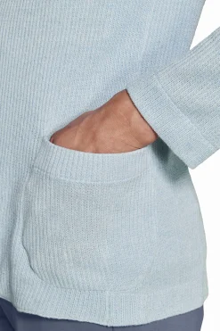 Giacca in maglia costa inglese celeste