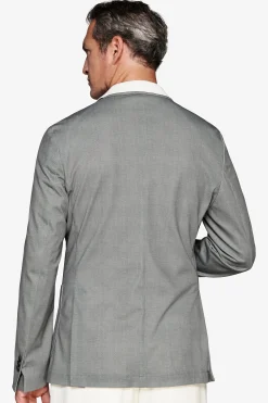 Giacca jersey Herringbone verde
