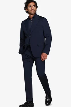 Giacca jersey tecnico blu slim