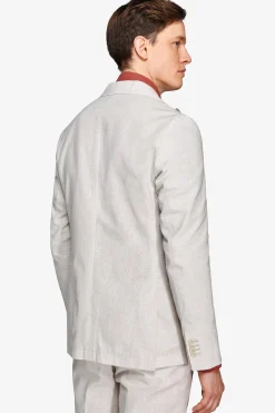 Giacca misto lino grigio chiaro