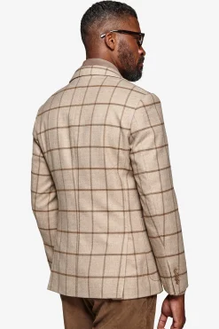 Giacca overcheck con pettorina beige