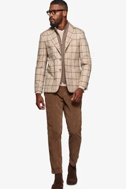 Giacca overcheck con pettorina beige