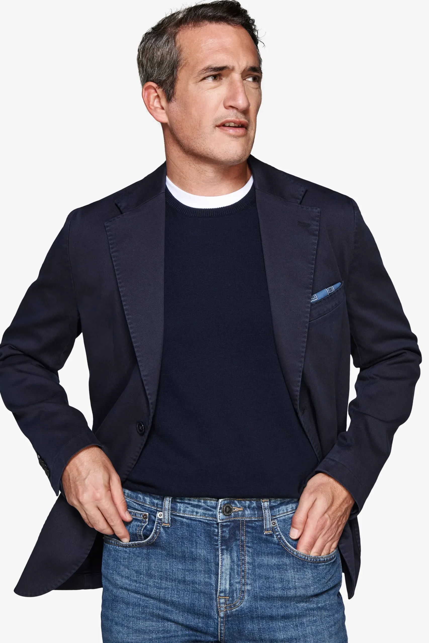 Giacca stretch armaturata blu