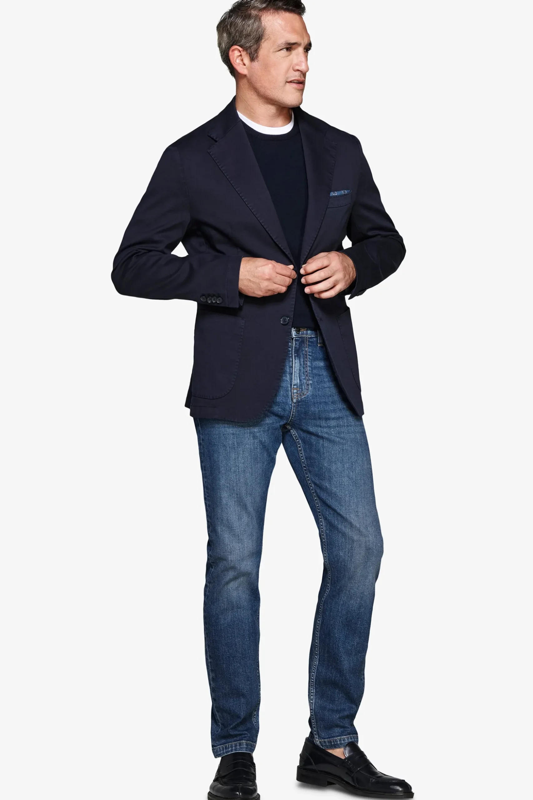 Giacca stretch armaturata blu