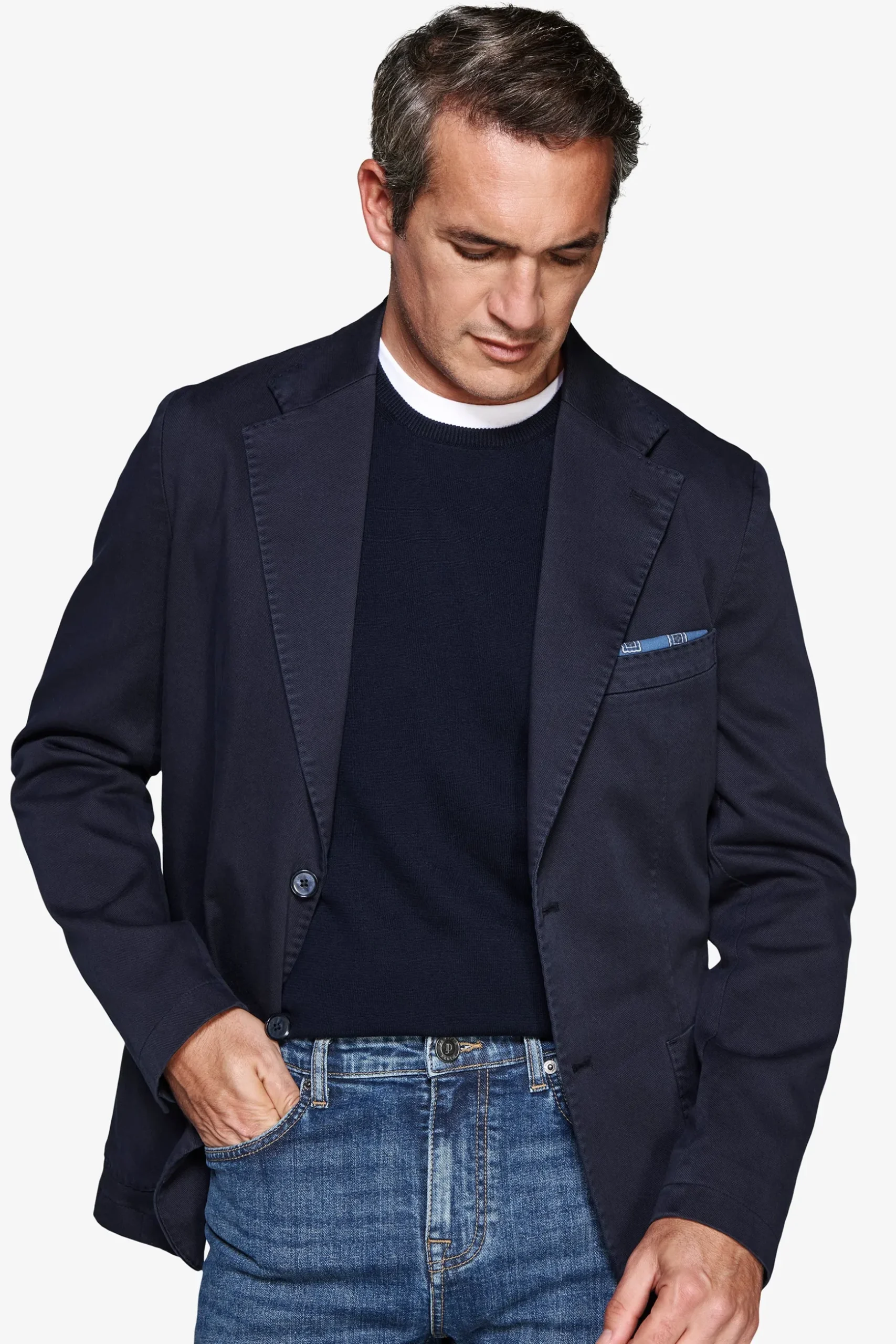 Giacca stretch armaturata blu