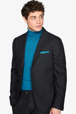 Giacca twill melange nera