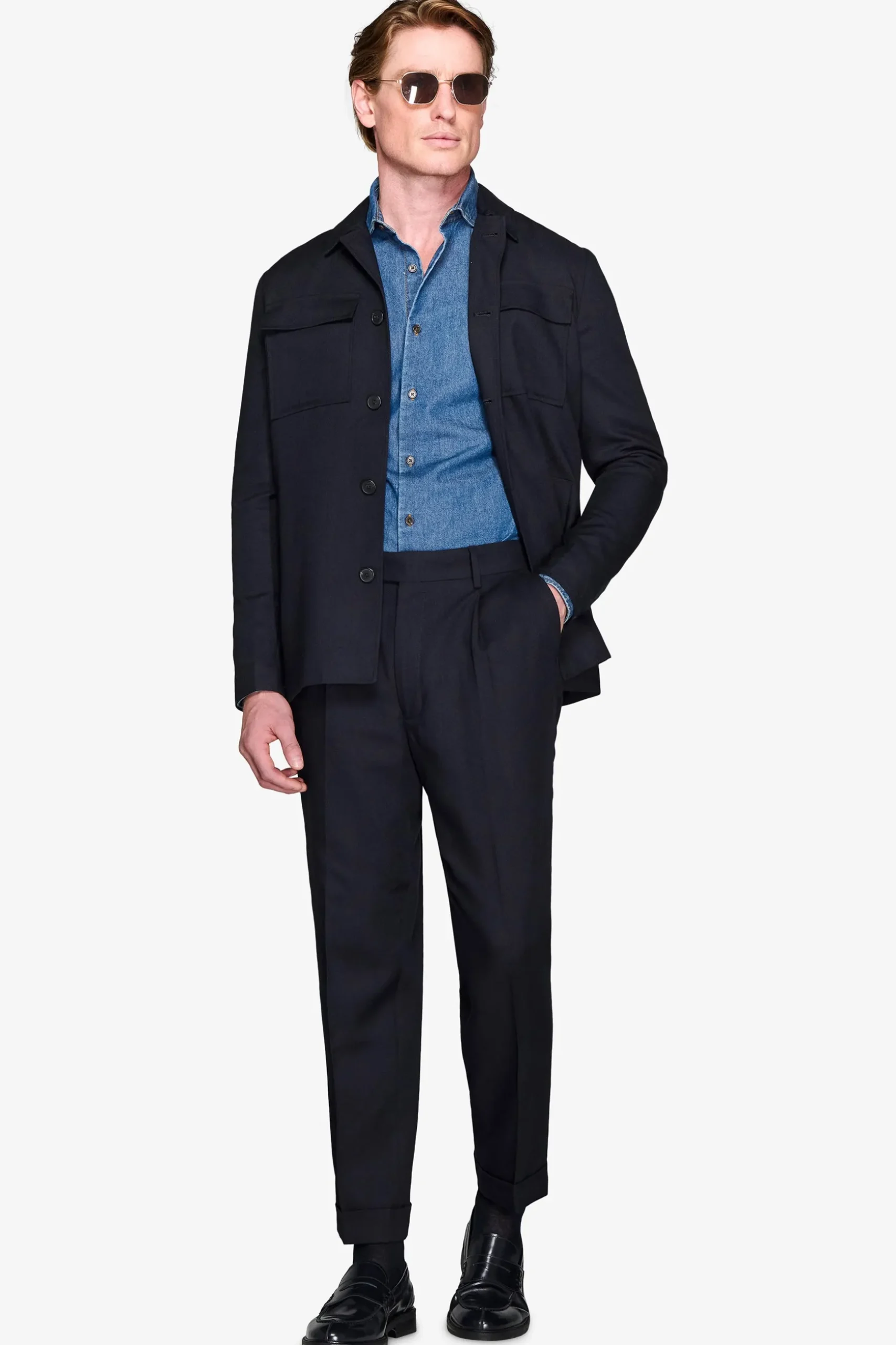 Giacca worker armaturata blu