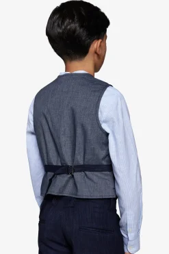 Gilet effetto denim blu scuro Kids