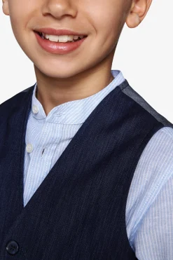 Gilet effetto denim blu scuro Kids