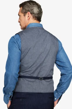 Gilet effetto denim blu scuro