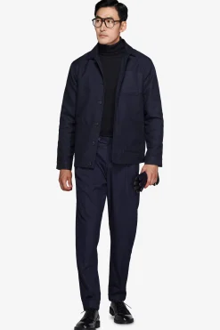 Giubbotto corto Herringbone blu