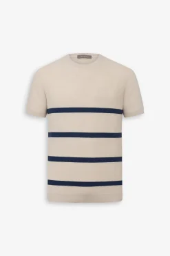 Maglia a righe piazzate ghiaccio
